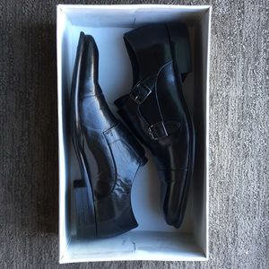 Steve Madden black monk strap dress shoes